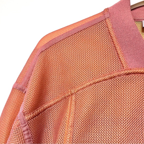 Adidas by Stella McCartney Womens Studio Bomber Jacket Size Smalll Mesh Peach - Picture 6 of 14